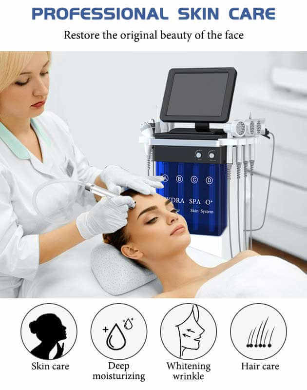 8 in 1 hydrodermabrasion radio frequency skin tightening oxygen machine for skin care