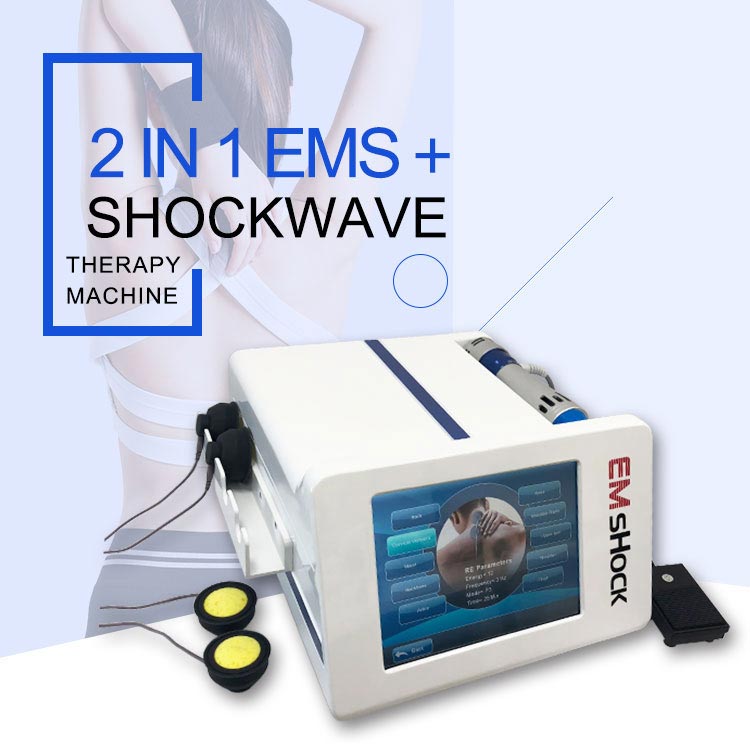 2021 2 in 1 EMS High Energy Piezo Electromagnetic Ed ShockWave Therapy Equipment Focused Shock wave Device Machine