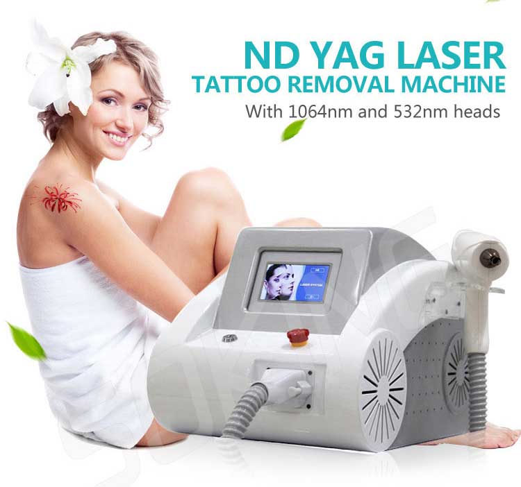 Portable high quality 532/1064/1320nm q switch nd yag laser tattoo removal freckle remove machine