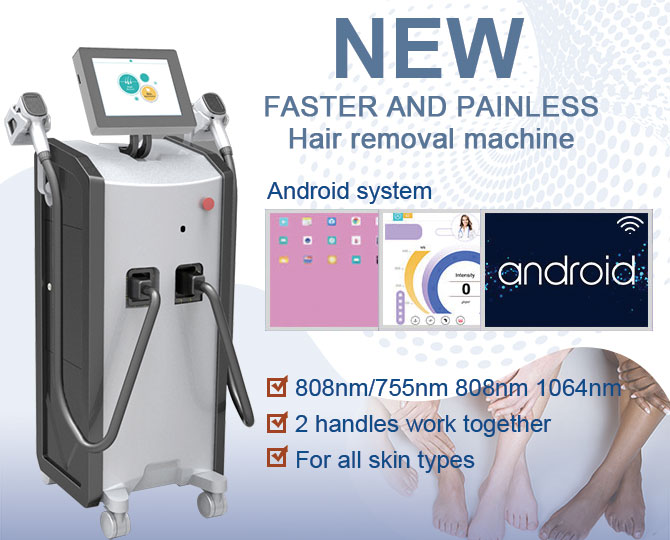 New arival Android smart system 808nm ice diode laser hair removal machine for beauty salon