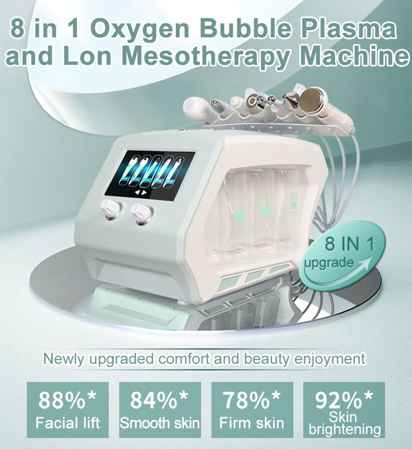 New arrival 8 in 1 hydra dermabrasion plasma beauty machine