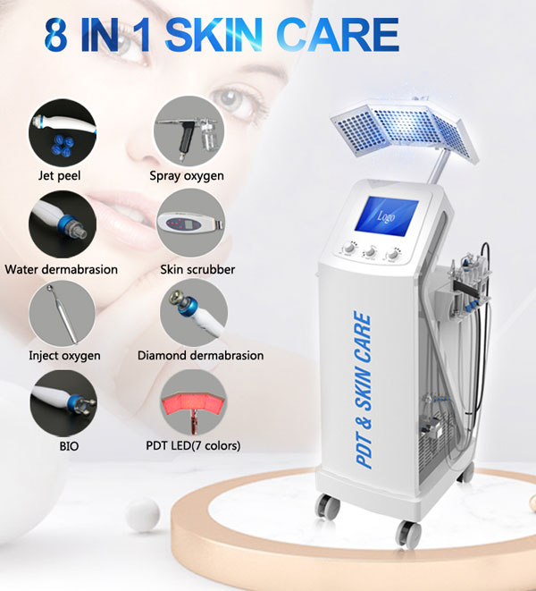 8 in 1 Oxygen Jet Peel Hydra Facial Dermabrasion Skin Care Machine SPA10