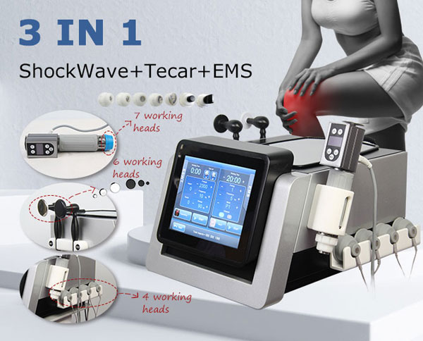 3 in 1 extracorporeal shockwave therapy for ed plantar fasciitis treatment