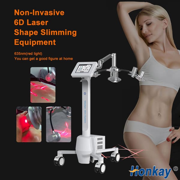 Customized 6D 532nm green light Lipo Laser 635nm red light Body Slimming Machine