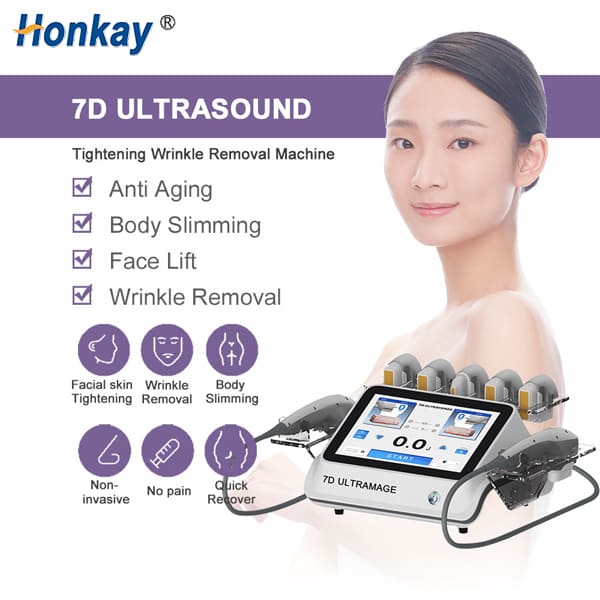 Unique best price ultrasound neck lift machine 7d hifu skin tightening treatment weight loss equipment