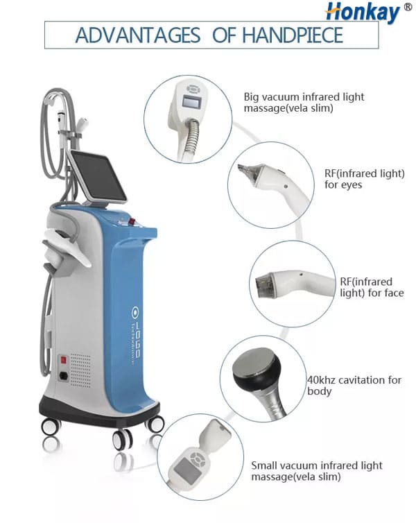 20ml headspace vial5 in 1 Vertical Skin Tightening Face And Body Vela Iii Shape Cavitation Rf Vacuum Roller Massager Velashaping 3 Machine