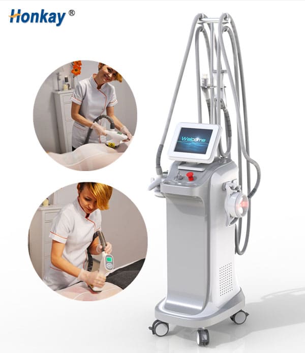 Vertical 5 in 1 Beauty Salon Equipment Cellulite Removal Vacuum Cavitation velashap Rf Body Shaping Machine HKS-80