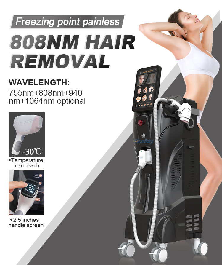 Professional 808nm facial laser hair removal machine