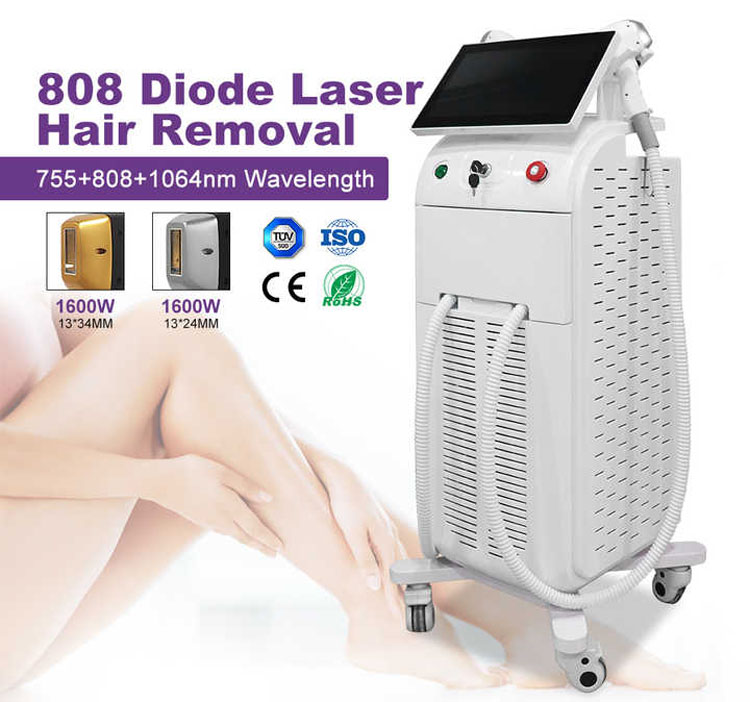 Hair Removal Laser 1600W Diode Laser 808nm Diode Laser Hair Removal Machine