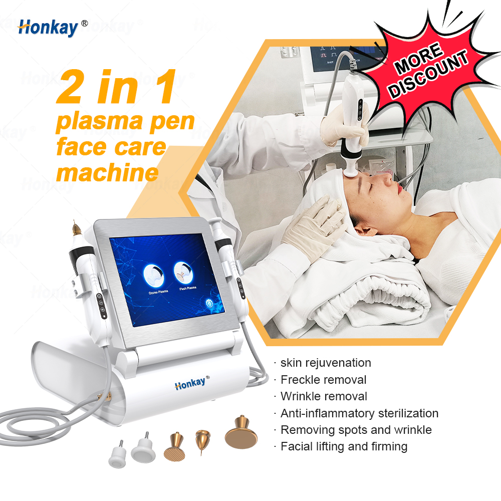 New 2 handles plasma pen beauty machine for face lift skin tightening